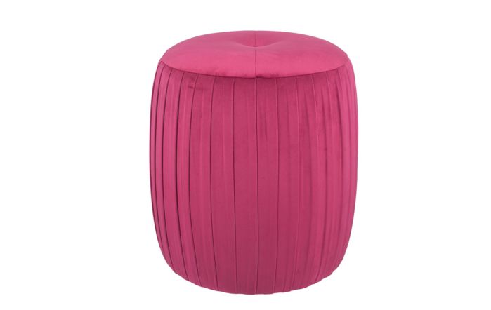 Pacific Lifestyle Velvet Buttoned Cylinder Pouffe
