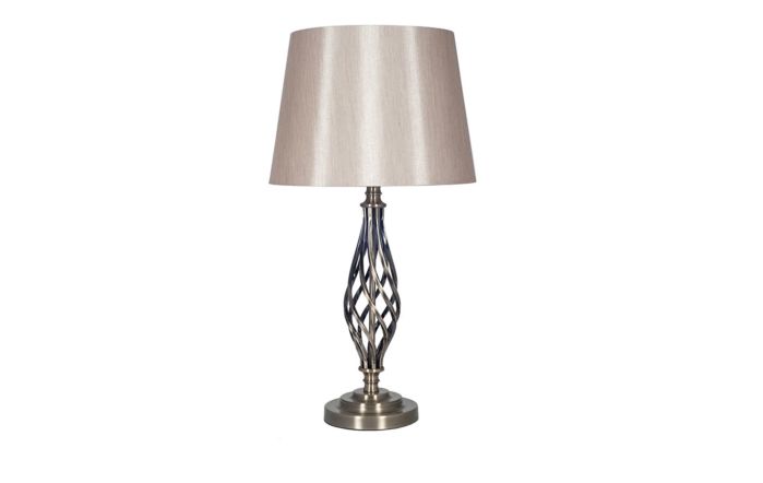 Pacific Lifestyle Jenna Silver Metal Twist Detail Table Lamp