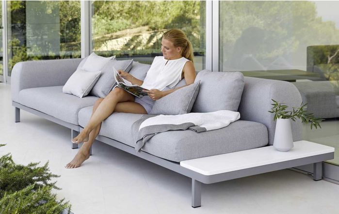Cane-Line Space 2-Seater Modular Sofa - Hi-Core White