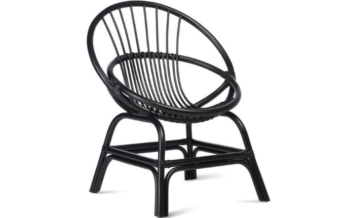 Moon Rattan Chair-Black