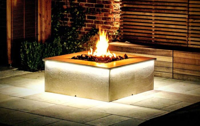 Gas Firepit Built In Burner Jb, How To Build A Gas Fire Pit In Your Backyard